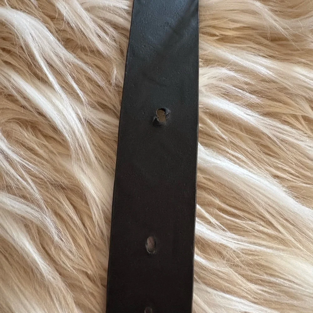 Brown leather Belt with Silver removable Buckle